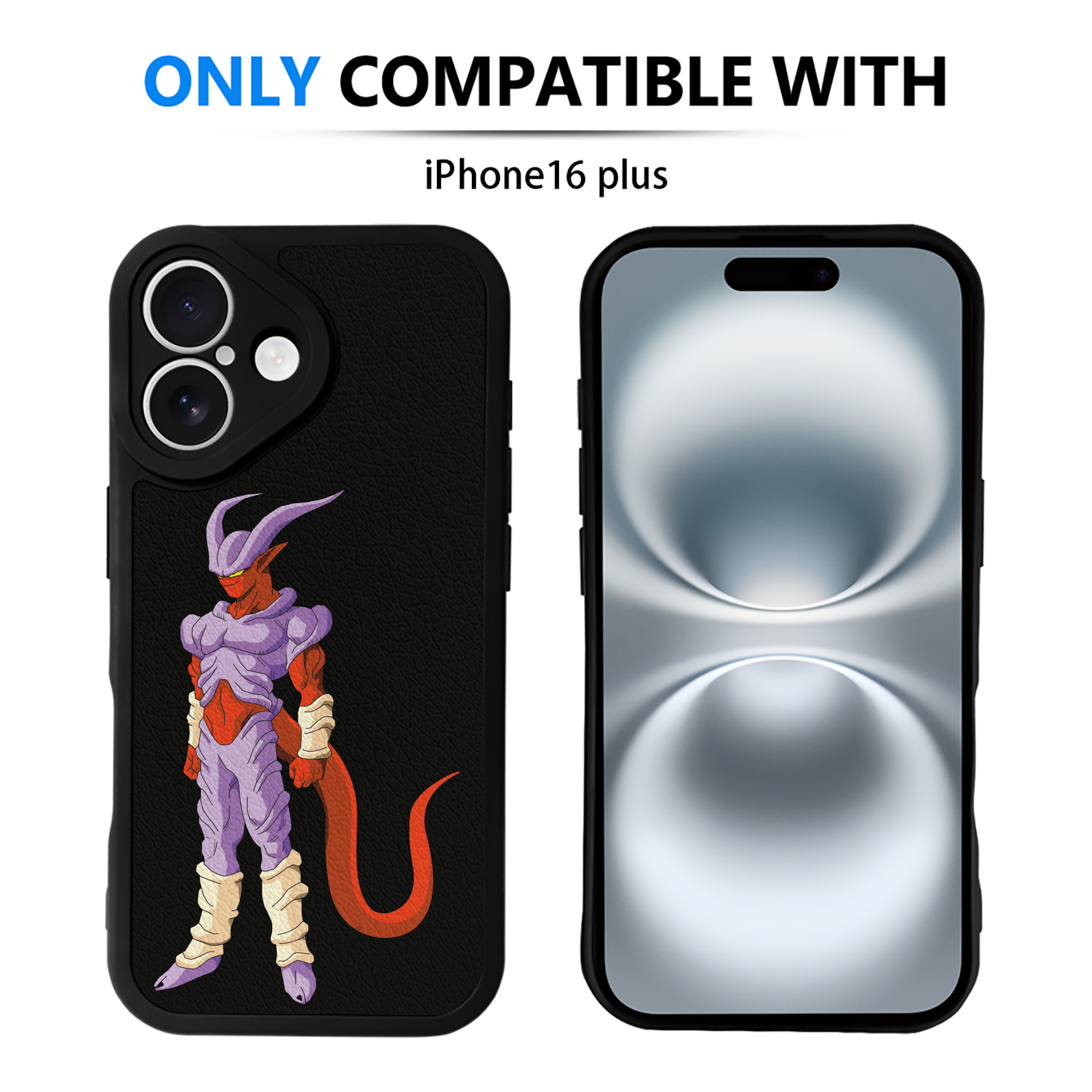 （画像用） ドラゴンボール ジャネンバ DRAGON BALL Janemba 【iPhone 16シリーズ対応】シリコンスマホケース（レザー調） 材質：シリコン